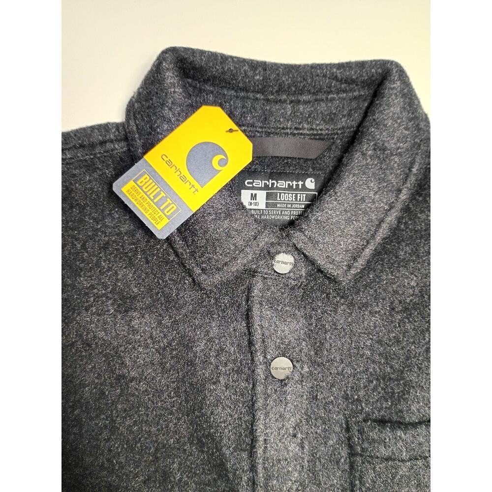 Carhartt Women's Loose Fit Fleece Shirt Jacket - Medium - Picture 2 of 8